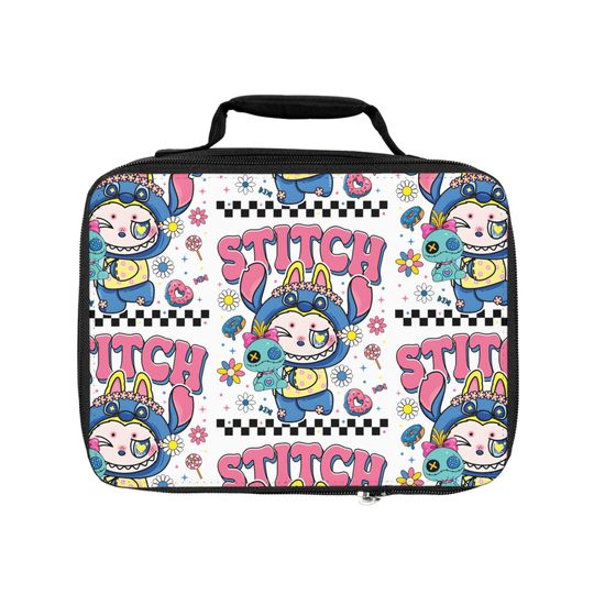 Labubu Stitch Lunch Bag - Cute Insulated Lunchbox for Kids, Back to School