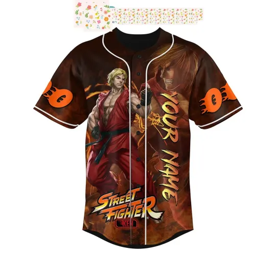Street Fighter Capcom Personalized Baseball Jersey
