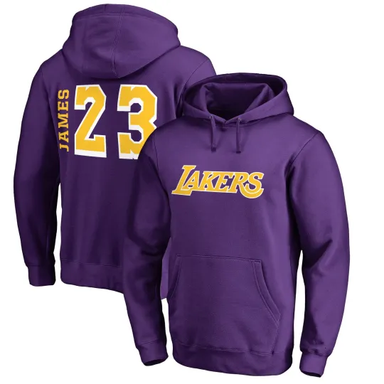 LeBron James Purple LA L.a.k.e.r.s Sidesweep Name & Number Pullover, Gift for Fan