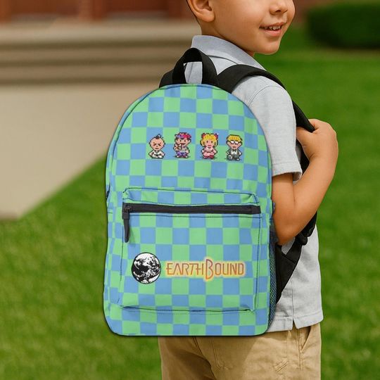 Kids Backpack, Mint Flavor Mother Earthbound Backpack, School Bag for Kids, Back To School Gift,Children Backpack,Gift for Fans