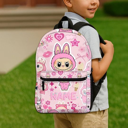 Personalized Name Backpack, Custom Labubu Name Backpack, Girl Backpack, Gift for Kid, Back to School Gifts, First Day of School Backpack
