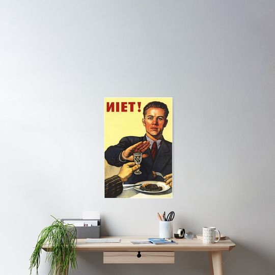  Anti Alcohol Vintage Soviet Propaganda Poster