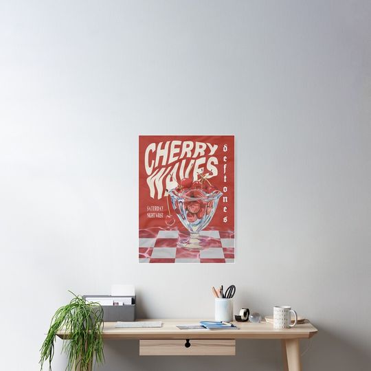 Deftone "Cherry Waves" Poster Poster