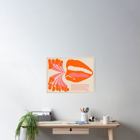 London Love Festival Poster 1960s Psychedelic Poster