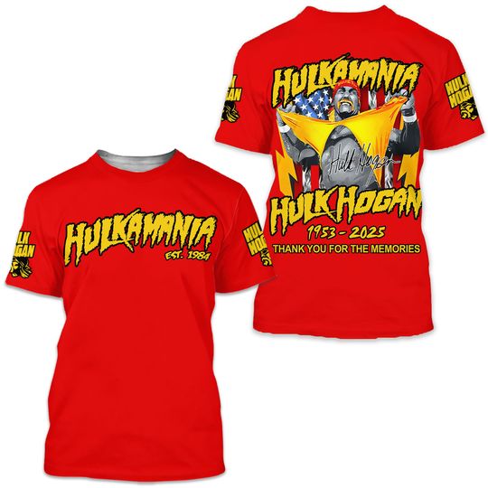 Memory Hulk Hogan 3D T-Shirt All Sizes