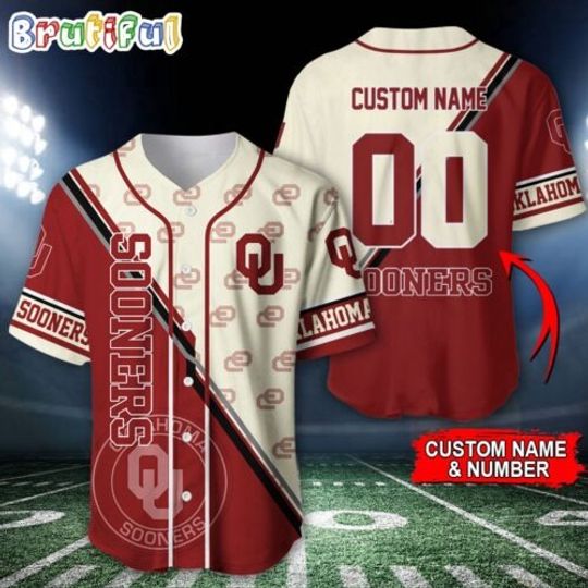 Oklahoma Sooners Baseball Jersey, Custom Sport Jersey Shirt