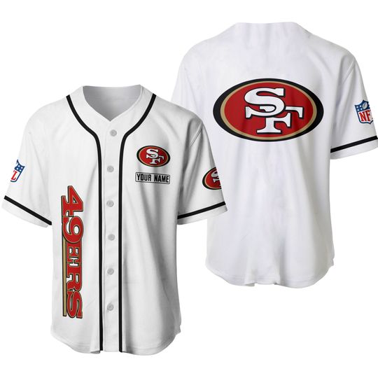 Personalized Kid/Adult San Francisco 49ers Printed Baseball Jersey Shirt