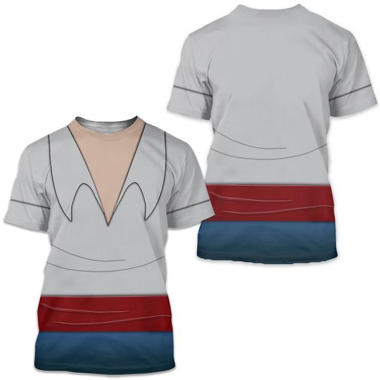 The Little Mermaid Halloween Costume 3D Shirt, Prince Eric Cosplay Costume Tee, Halloween Costume For Family Group T Shirt, Gift For Him