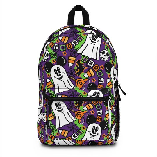 Mickey Halloween Backpack, Disney Backpack, Back to School Book Bag
