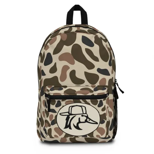Old School Camo "Redneck Duck" Bookbag/Old School Backpack