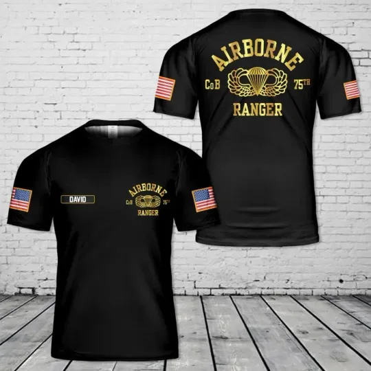 Custom Name US Army 1960s Army Ranger 3D T-Shirt