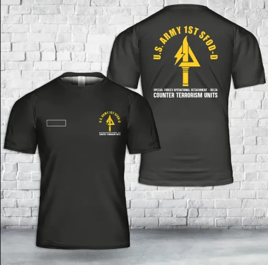 Custom Name US Army - 1st Special Forces Operational Detachment AOP 3D T-Shirt