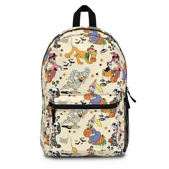 Mickey and Friends Halloween Backpack, Disney Backpack, Back to School Book Bag
