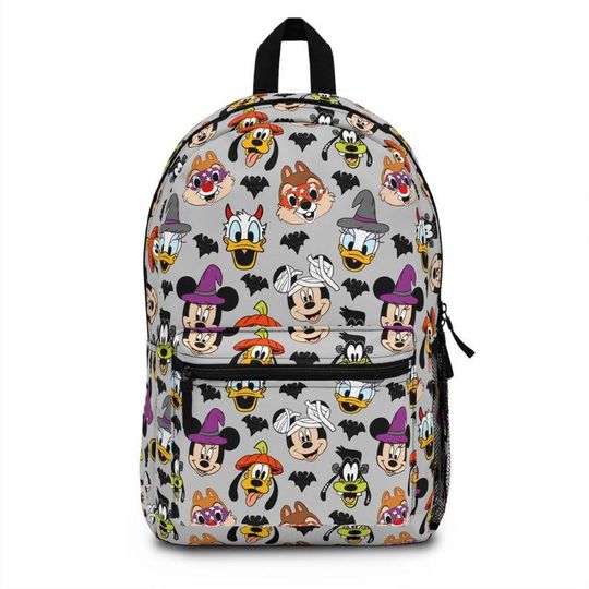 Mickey and Friends Halloween Backpack, Disney Backpack, Back to School Book Bag