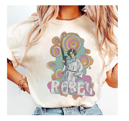 Star Wars Princess Leia Retro Rebel T-Shirt, Galaxy's Edge Disneyland WDW Family Matching Shirt