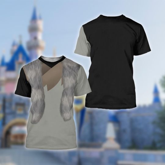 Shan Yu Costume T-Shirt, Princess Mulan Villain Cosplay Tee, Shan Yu Cartoon Character Cosplay Costume Shirt, Halloween All Over Print Shirt