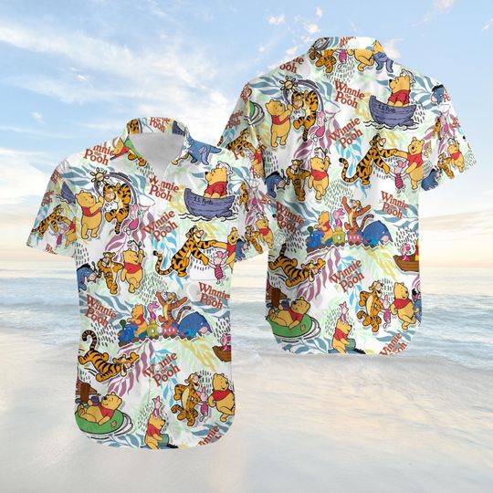 Winnie the Pooh Button Shirt, Disneyland Shirt, Disney Pooh Shirt