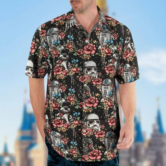 Disney Star Wars Hawaiian Shirt, Anakin Skywalker Button Up Shirt, Stormtrooper Shirt For Men, Disneyworld Shirts