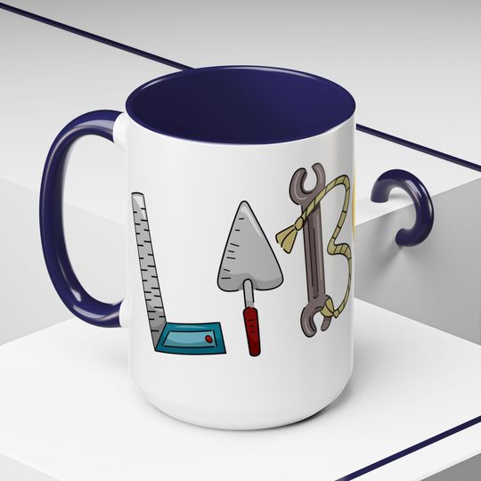 Labor Day Mug, Construction Themed, Coffee Mug, Perfect for Builders and d-i-y Enthusiasts