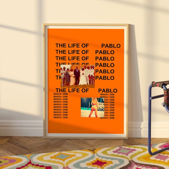 Kanye West The Life of Pablo Poster Vertical Poster Rap Art