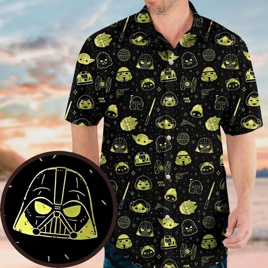 Star Wars Characters Button Shirt, Star Wars Movie Hawaiian Shirt, Disney Summer Shirt, Galaxy's Edge Shirt, Magic Kingdom Aloha Shirt