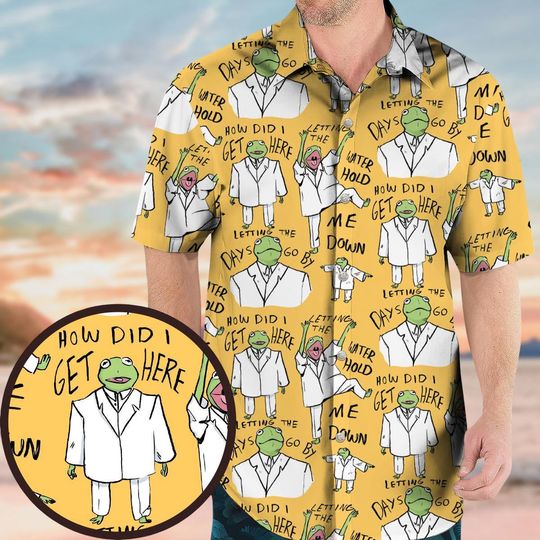 Kermit Singing Button Shirt, Animal Muppets Hawaiian Shirt, Funny The Muppets Shirt, Tv Show Shirt, Summer Shirt, Aloha Beach Shirt