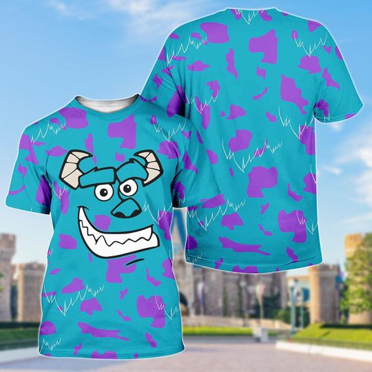 Sulley Costume 3D Shirt, Monsters Inc Sweatshirt, Sulley Character Shirt, Halloween Cosplay Shirt Gift, Costume Cosplay Gift