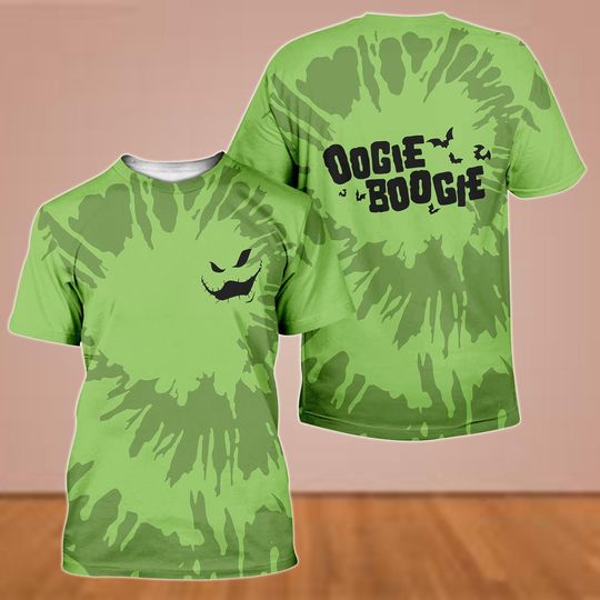 Oogie Boogie Costume 3D Shirt, Nightmare Before Christmas Halloween Shirt, Green Disney Villain Cosplay Shirt, Halloween Party Cosplay