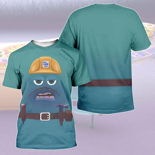 Fritz Costume 3D Shirt, Inside Out Character T-Shirt, Mind Worker Shirt, Disney Costume Cosplay Sweatshirt, Pixar Movie Shirt
