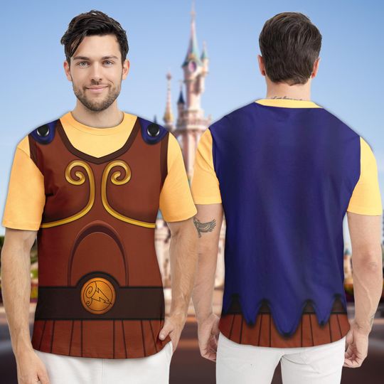 Hercules Greek Mythological Genie Halloween 3D Shirt, Halloween Costume For Family Group T Shirt, Funny Cosplay Costume Gift For Friends
