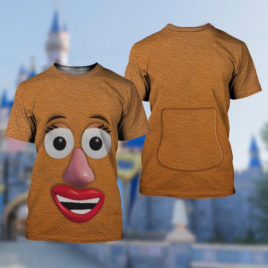 Mrs. Potato Head Shirt, Toy Story Costume Cosplay 3D T-Shirt, Mr and Mrs Valentine Gift, Halloween Costume For Family Group T Shirt