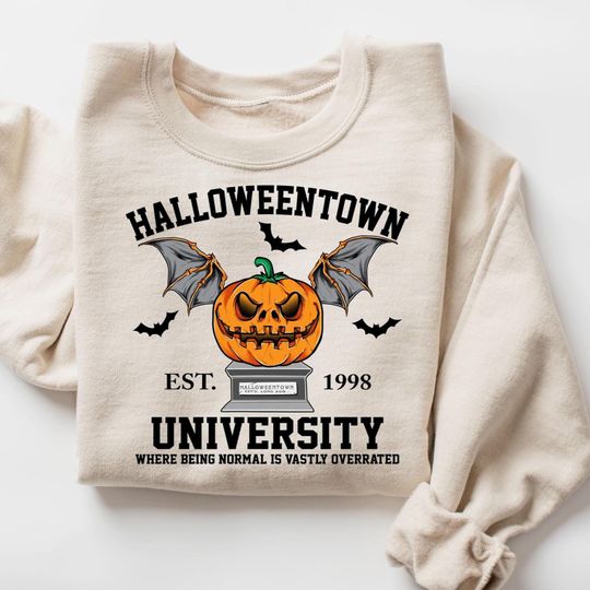 Halloweentown University Sweatshirt, Spooky Sweatshirt, Skeletons Pumpkin Sweatshirt, Trick or Treat