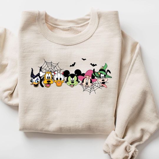 Disney Halloween Squad Sweatshirt, Spooky Sweatshirt, Mickey and Friends Sweater