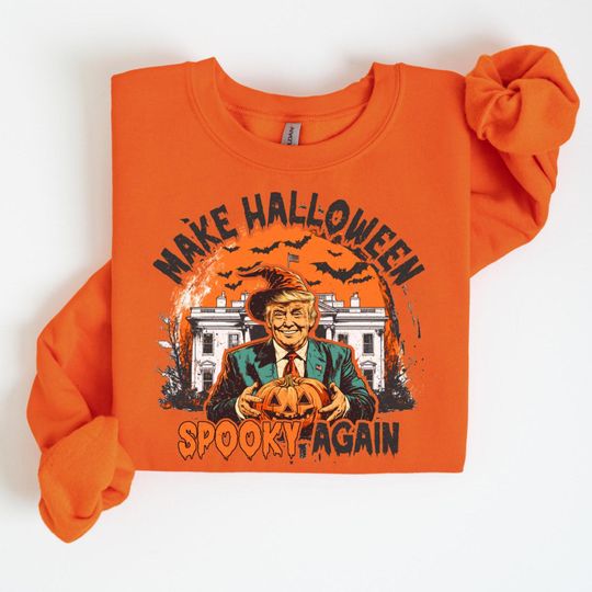 Funny Trump Halloween Spooky Make Great Sweatshirt, Trick or Treat Halloween Sweater