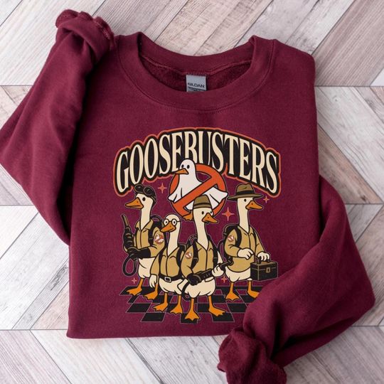 Halloween Goose Sweatshirt, Classic 80s Ghost Parody Sweatshirt, Funny Halloween Sweatshirt