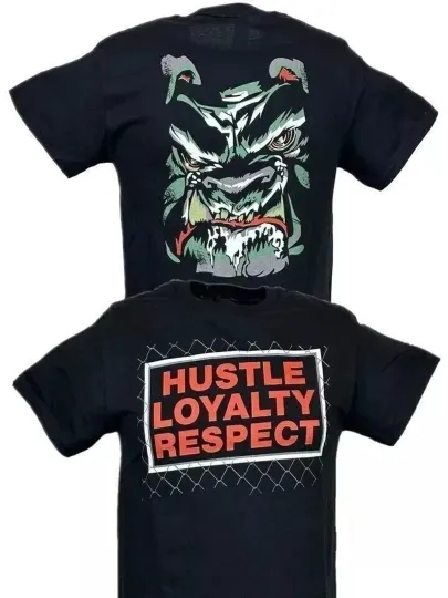 Jo Cen Big Dog Hustle Loyalty Respect Mens Black T-shirt, Gift for Fan