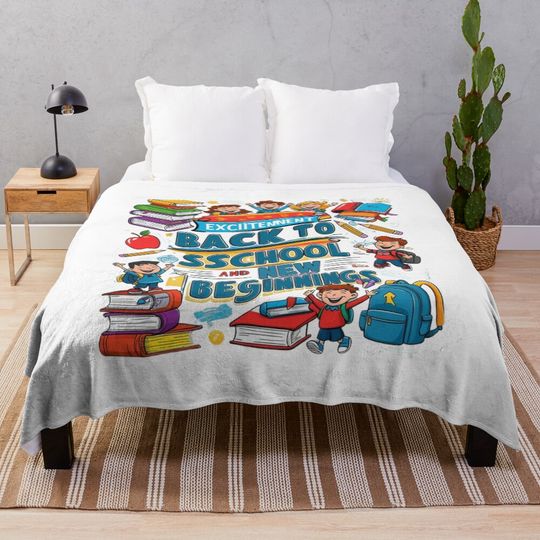 Back To School Throw Blanket