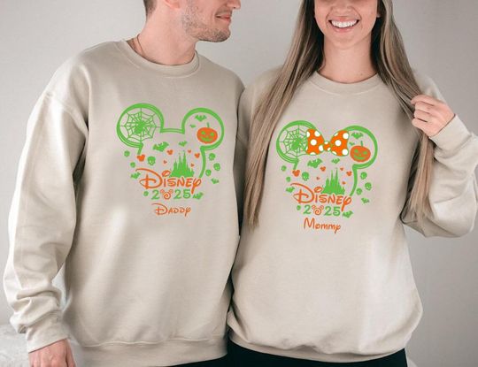 Disney Halloween 2025 Custom Shirt, Custom Halloween Disney Sweatshirt, Disney World Halloween Sweatshirt, Disney Sweater Halloween