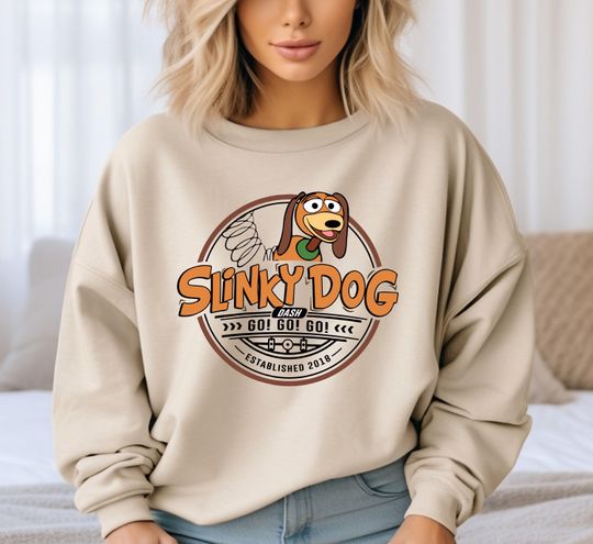 Toy Story Slinky Dog Sweatshirt, Retro Disney Family Trip Gift, Magic Kingdom, Birthday Gift