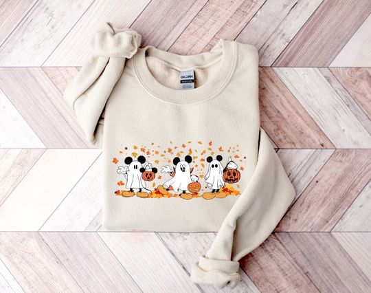 Mickey Halloween Sweatshirt, Mickey Ghost Sweatshirt, Spooky Season Sweater, Fall Mickey Sweatshirt