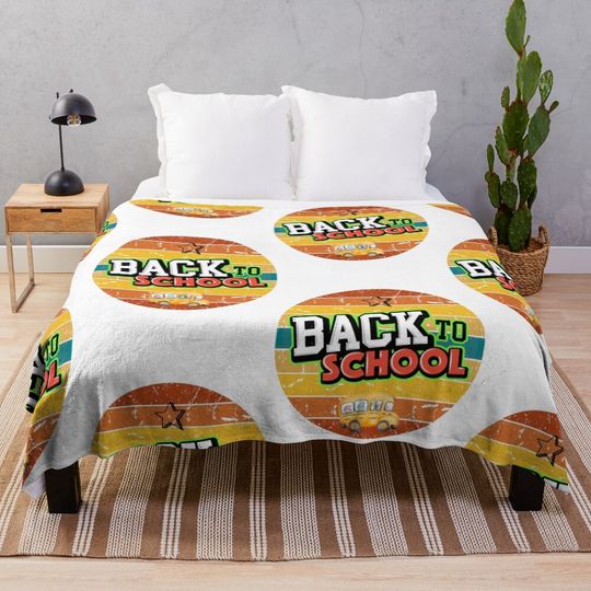 Back To School Children Gift For Students Unique Design Theme Evergreen Throw Blanket