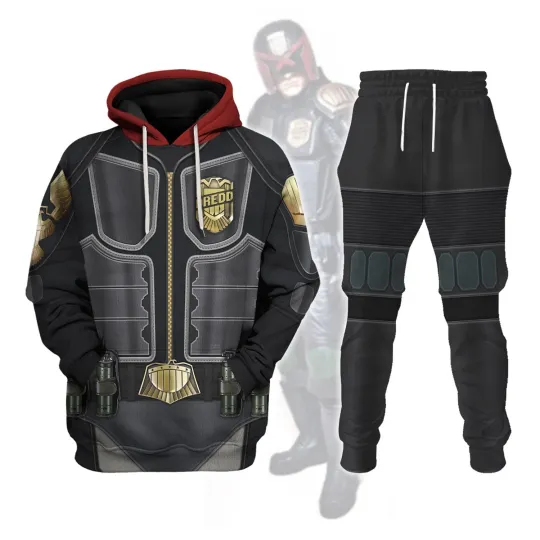 judge dredd Hoodie Set, Costume Cosplay Hoodie Joggers
