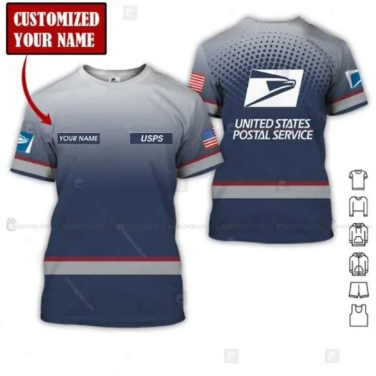 Personalized Postal Service 3D Shirt, Postal Service Shirts, father's shirt