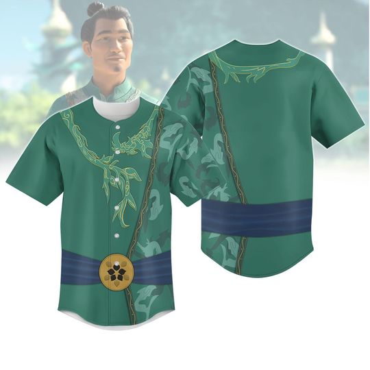 Chief Benja Baseball Jersey, Chief Benja Cosplay Costume Shirt, Raya and the Last Dragon Cosplay, Cartoon Halloween Baseball Shirt