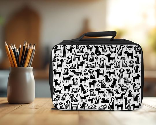 Doodle Dogs | Insulated Lunch Box / Lunch Bag | Back to School | Adults or Kids