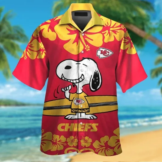 Kansas City Football Team KC Chiefss Hawaiian Shirt Button Down