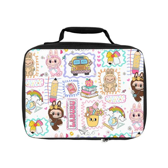 Labubu Back to School Lunch Bag - Insulated Lunch Tote, Kids Lunch Box