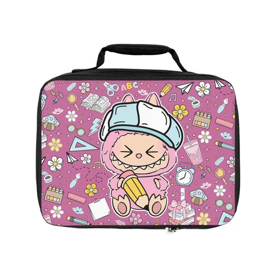 Labubu Inspired Kids Lunch Box, Cute Back to School Lunch Bag, Kawaii Bunny Monster