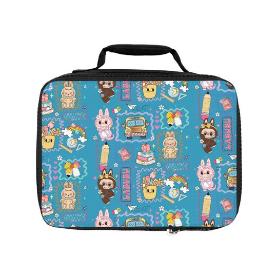 Labubu Inspired Kids Lunch Box, Cute Back to School Lunch Bag, Kawaii Bunny Monster