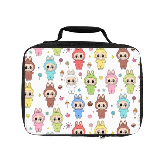 Labubu Lunch Bag, Kid's Lunch Tote, Insulated Food Container, School Snack Pouch
